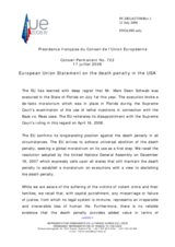 Statement by the Delegation of the United States in response to the statement by the French Presidency of the Council of the European Union on the death penalty in the USA