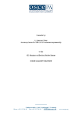 Remarks by Spencer Oliver, Secretary General of the OSCE Parliamentary Assembly