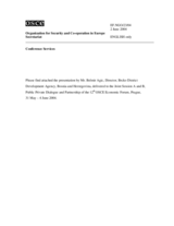 Presentation by Mr. Belmir Agic, Director, Brcko District Development Agency, Bosnia and Herzegovina