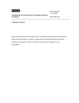 Presentation by Mr. Goran Beus Richembergh, Central and East European Development Co-ordinator, International Youth Hostel Federation (IYHF)