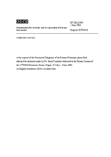 Statement by Mr. Boris Timokhov, Deputy Head of the Permanent Delegation of Russian Federation to the OSCE