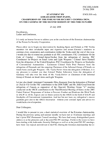 Statement by Ambassador Triin Parts, Chairperson of the Forum for Security Cooperation, on the closing of the second session of the Forum in 2008