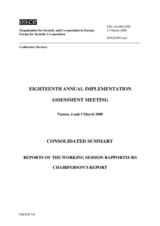 Consolidated Summary of the 2008 Annual Implementation Assessment Meeting