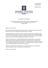 Statement by the Delegation of Norway regarding situation in Georgia