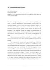 Article by the OSCE Secretary General: An Agenda for Human Dignity