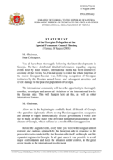 Statement by the Delegation of Georgia in response to the address by the Special Envoy of the Chairman-in-Office, Ambassador Heikki Talvitie