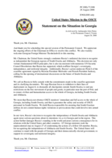 Statement by the Delegation of the United States on the situation in Georgia