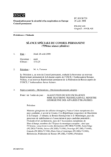 Journal of the 729th Special Plenary Meeting of the Permanent Council (fr)