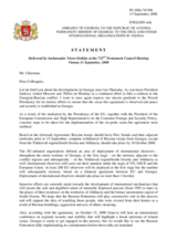 Statement by the Delegation of Georgia on visit of President of France to Moscow and Tbilisi