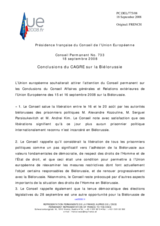 Statement by the French Presidency of the Council of the European Union on the Conclusions of the General Affairs and External Relations Council on Belarus (fr)