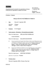 Journal of the 556th Plenary Meeting of the Forum for Security Co-operation (fr)