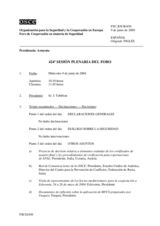 Journal of the 424th Plenary Meeting of the Forum for Security Co-operation (es)