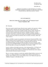 Statement by the Delegation of Georgia on the situation in Georgia