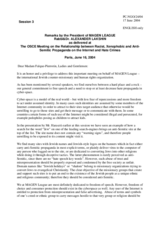 Session 3: Remarks by the President of Magen League, Rabbi and Dr. Alexander Lakshin