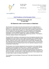 Statement by the Delegation of Ireland/European Union in response to the Delegation of Uzbekistan on demining of state borders