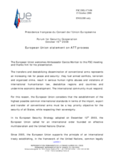 Statement by the French Presidency of the Council of the European Union on ATT process