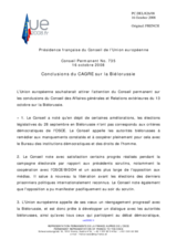 Statement by the French Presidency of the Council of the European Union on the Conclusions of the General Affairs and External Relations Council on Belarus