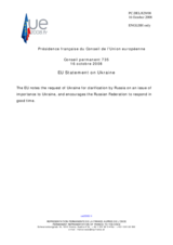 Statement by the French Presidency of the Council of the European Union on Ukraine