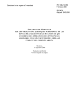 Montreux Document on Pertinent International Legal Obligations and Good Practices for States Related to Operations of Private Military and Security Companies During Armed Conflict (fr)