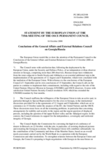Statement by the European Union on conclusions of the General Affairs and External Relations Council on Georgia/Russia