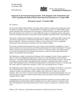 Statement by the Delegation of the Netherlands regarding the death of a Dutch cameraman in Georgia