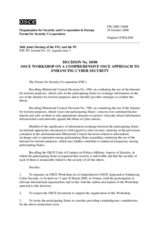 Forum for Security Co-operation Decision No. 10/08