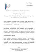 Statement by the French Presidency of the Council of the European Union concerning individual Uzbek cases (fr)