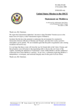Statement by the Delegation of the United States on Moldova