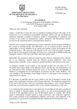 Statement by the Delegation of Moldova on the Transnistrian issue