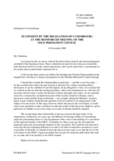 Statement by the Delegation of Luxembourg on the OSCE Ministerial Council