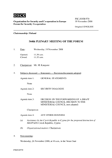 Journal of the 564th Plenary Meeting of the Forum for Security Co-operation