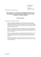 Recommendations for participating States and OSCE institutions, Germany