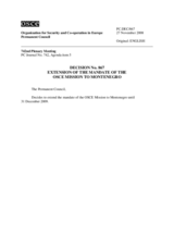 Permanent Council Decision No. 867