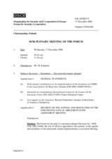 Journal of the 567th Plenary Meeting of the Forum for Security Co-operation