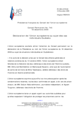 Statement by the French Presidency of the Council of the European Union concerning individual Uzbek cases (fr)
