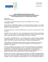 Address by OSCE Chairperson-in Office, Greek Foreign Minister Dora Bakoyannis, to the Permanent Council, 15 January 2009