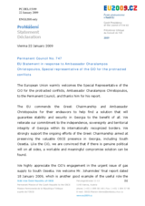 Statement by the Czech Presidency of the Council of the European Union in response to the OSCE Greek Chairmanship's Special Representative for Protracted Conflicts, Ambassador C. Christopoulos