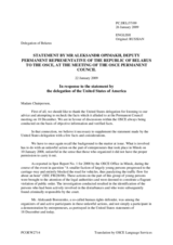 Statement by the Delegation of Belarus in response  to the statement by the Delegation of the United States