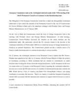 Statement by the Delegation of the European Commission in reply to the statement by the Delegation of Azerbaijan