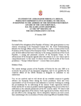 Statement by the Delegation of Serbia in response to the address by the Minister for Foreign Affairs of the Czech Republic, Karel Schwarzenberg