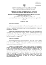 Statement by the Delegation of Lithuania in response to the statement by the Delegation of the Russian Federation regarding violation of human rights in EU countries