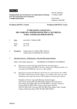 Journal of the 37th Joint Meeting of the Forum for Security Co-operation and the Permanent Council (it)