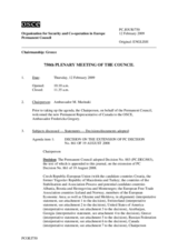 Journal of the 750th Plenary Meeting of the Permanent Council