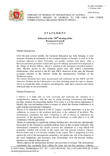 Statement by the Delegation of Georgia on the situation in Georgia