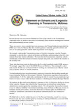 Statement by the Delegation of the United States of America on the situation in the Transdniestrian region
