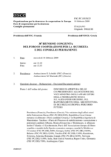 Journal of the 38th Joint Meeting of the Forum for Security Co-operation and the Permanent Council (it)