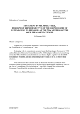 Statement by the Delegation of Luxembourg on general elections and on the elections to the European Parliament on 7 June 2009