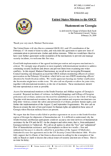 Statement by the Delegation of the United States on Georgia