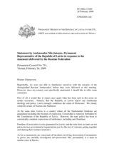 Statement by the Delegation of Latvia in response to the statement by the Russian Federation