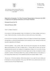 Statement by the Delegation of Estonia in response to the statement by the Russian Federation